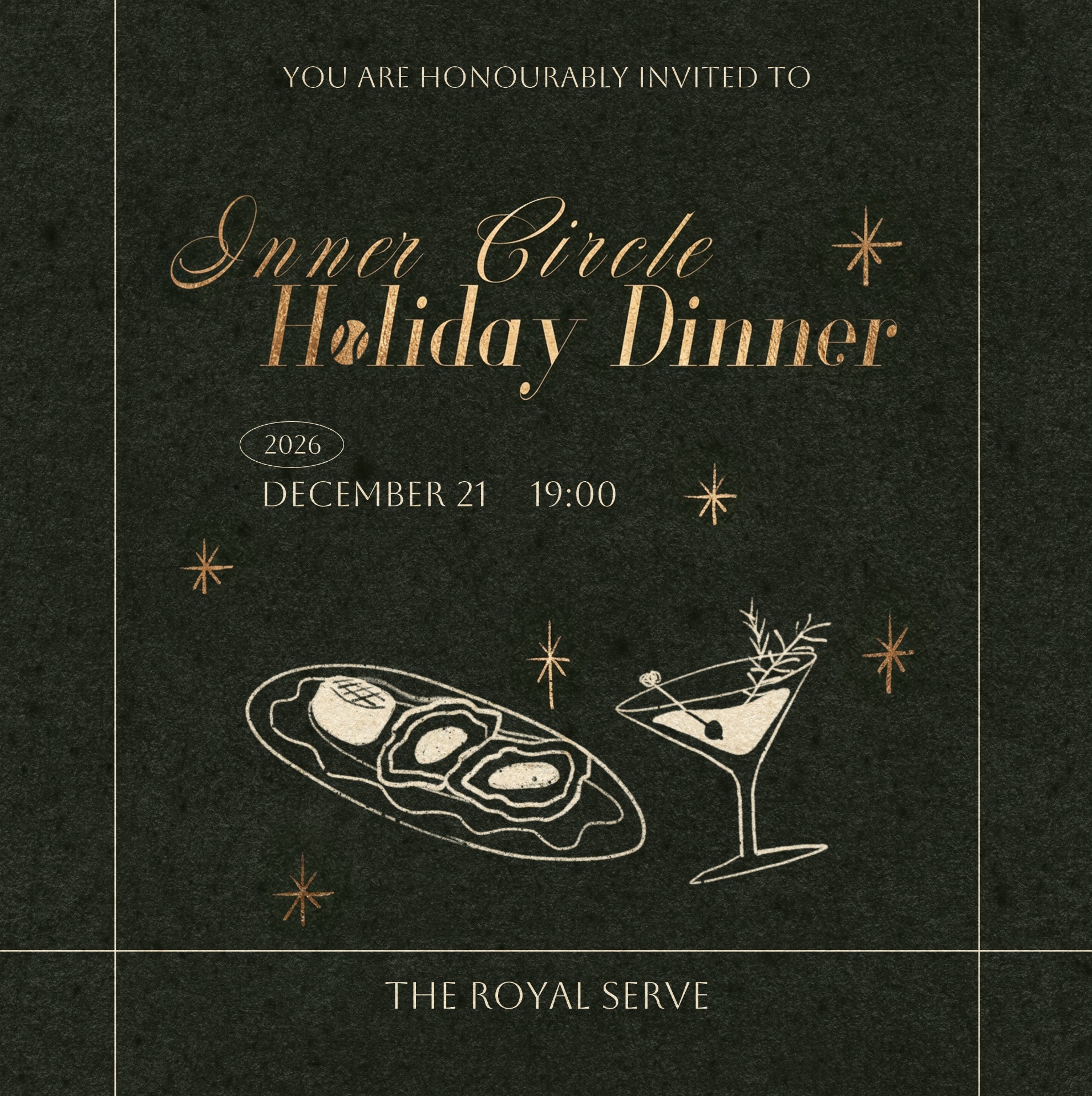 The Royal Serve_聖誕晚宴視覺設計